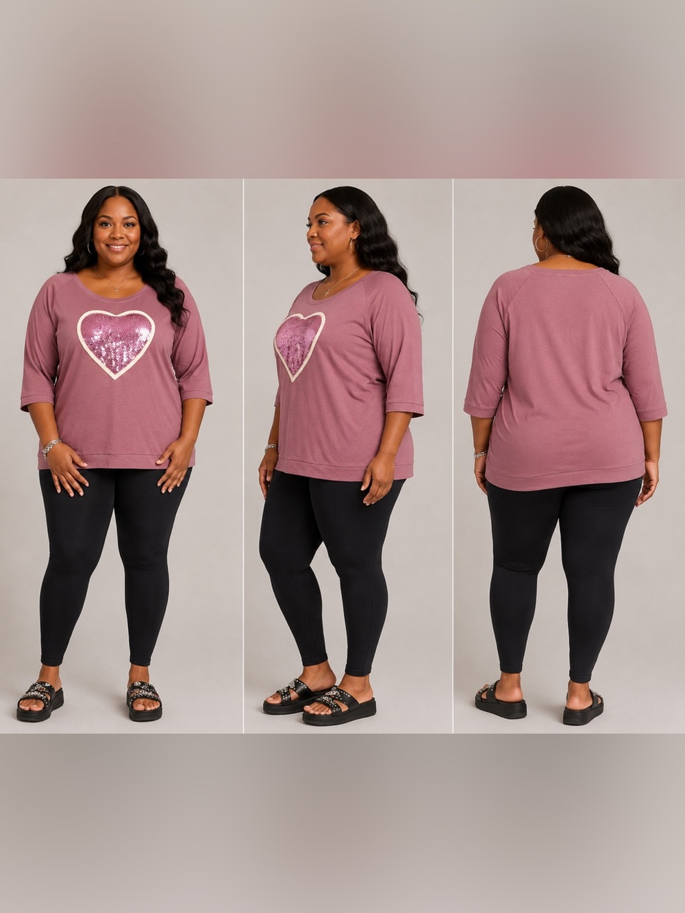 SIMPLY BE. ANGEL RIBBONS HEART SWEATSHIRT - PLUM SIZE 20 (NEW WITH TAGS) A19